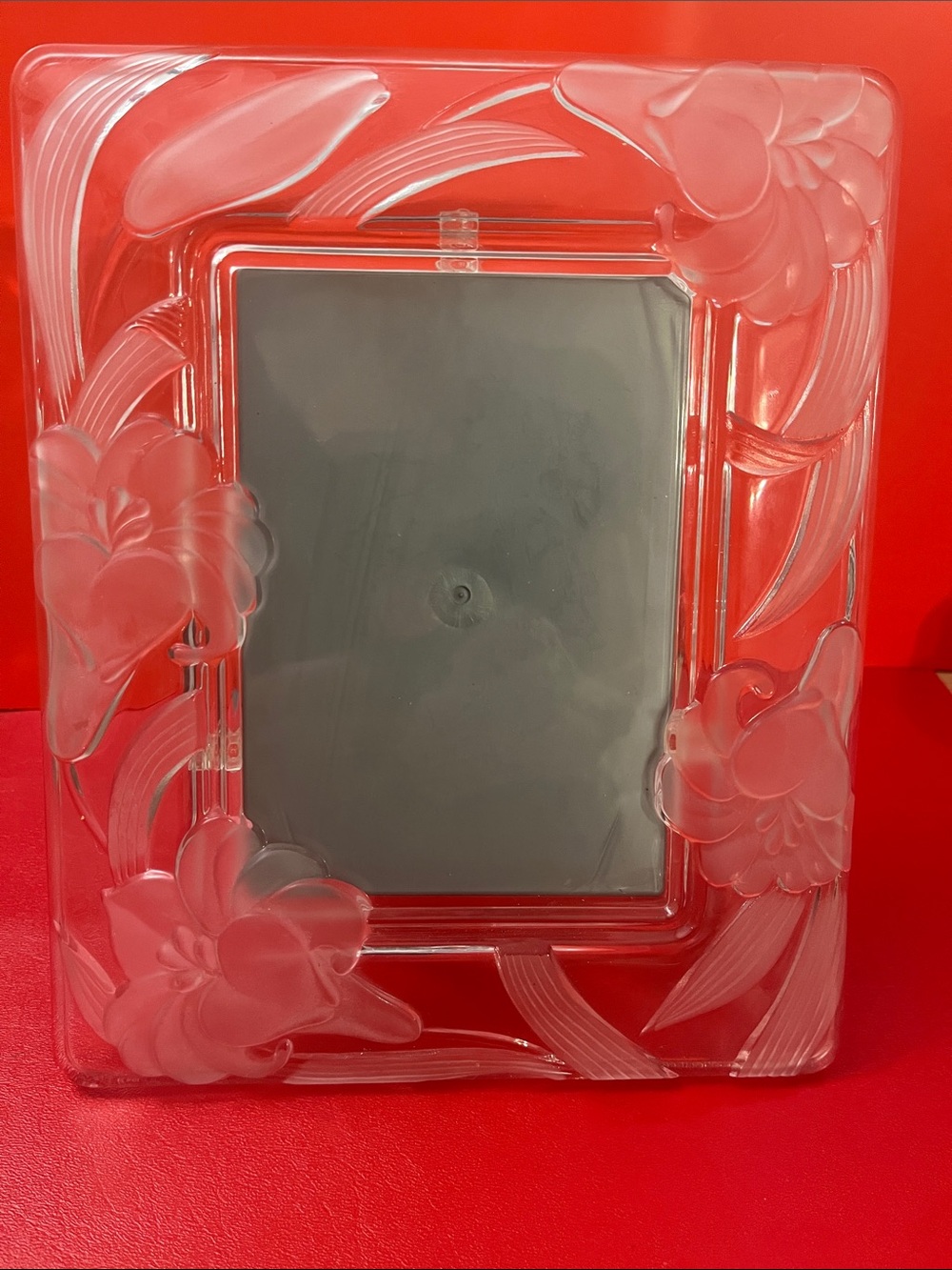 Crystal Clear Signatures frosted crystal sterling star picture frame  9”x11”